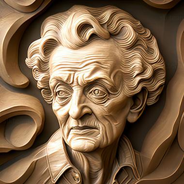 3D model Edith Vonnegut American artist (STL)